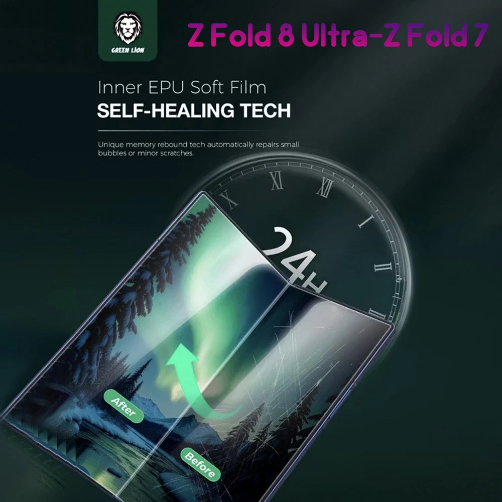 گلس شیشه‌ای و برچسب صفحه نمایش های Galaxy Z Fold 8 Ultra مارک Green Lion