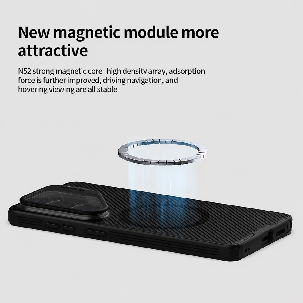 گارد مگنتی کمرا استند Galaxy S26 Ultra مارک نیلکین مدل CamShield Prop Magnetic گارد مگنتی کمرا استند Galaxy S26 Ultra مارک نیلکین مدل CamShield Prop Magnetic
