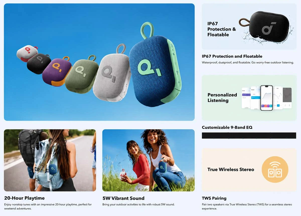 اسپیکر بلوتوثی قابل حمل اَنکر Anker Soundcore Select 4 Go