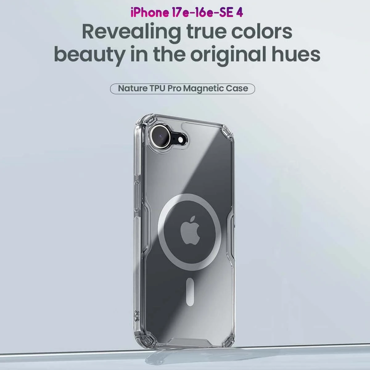 قاب شفاف مگ سیف iPhone 17e مارک نیلکین مدل TPU Pro Magnetic