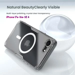 قاب شفاف مگ سیف iPhone 17e مارک نیلکین مدل TPU Pro Magnetic