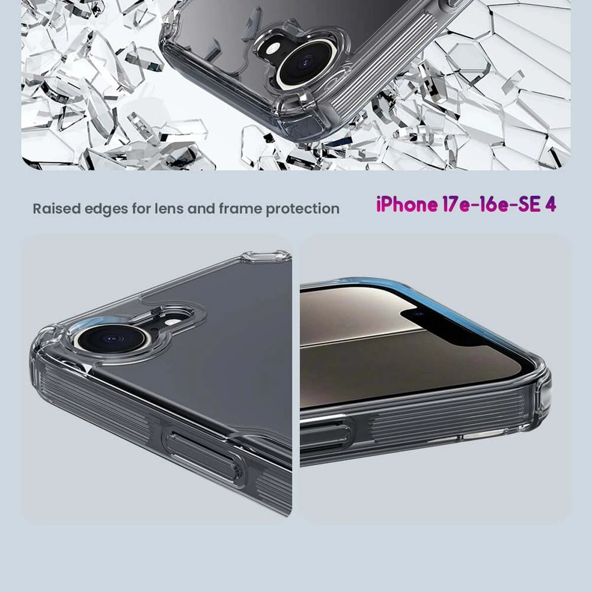 قاب شفاف مگ سیف iPhone 17e مارک نیلکین مدل TPU Pro Magnetic