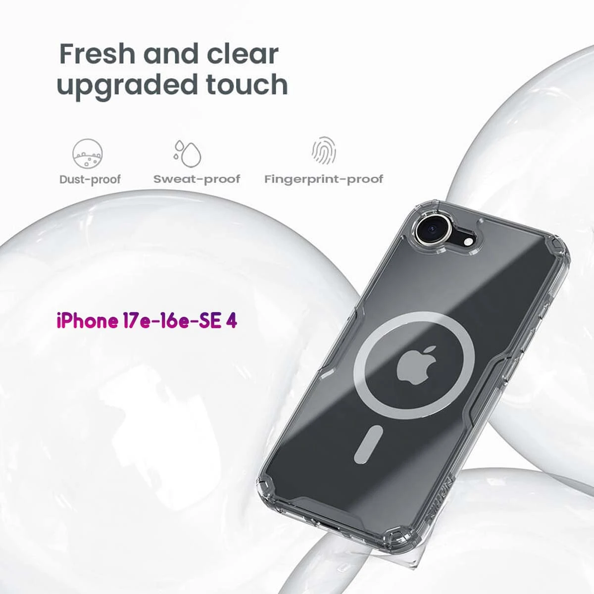 قاب شفاف مگ سیف iPhone 17e مارک نیلکین مدل TPU Pro Magnetic