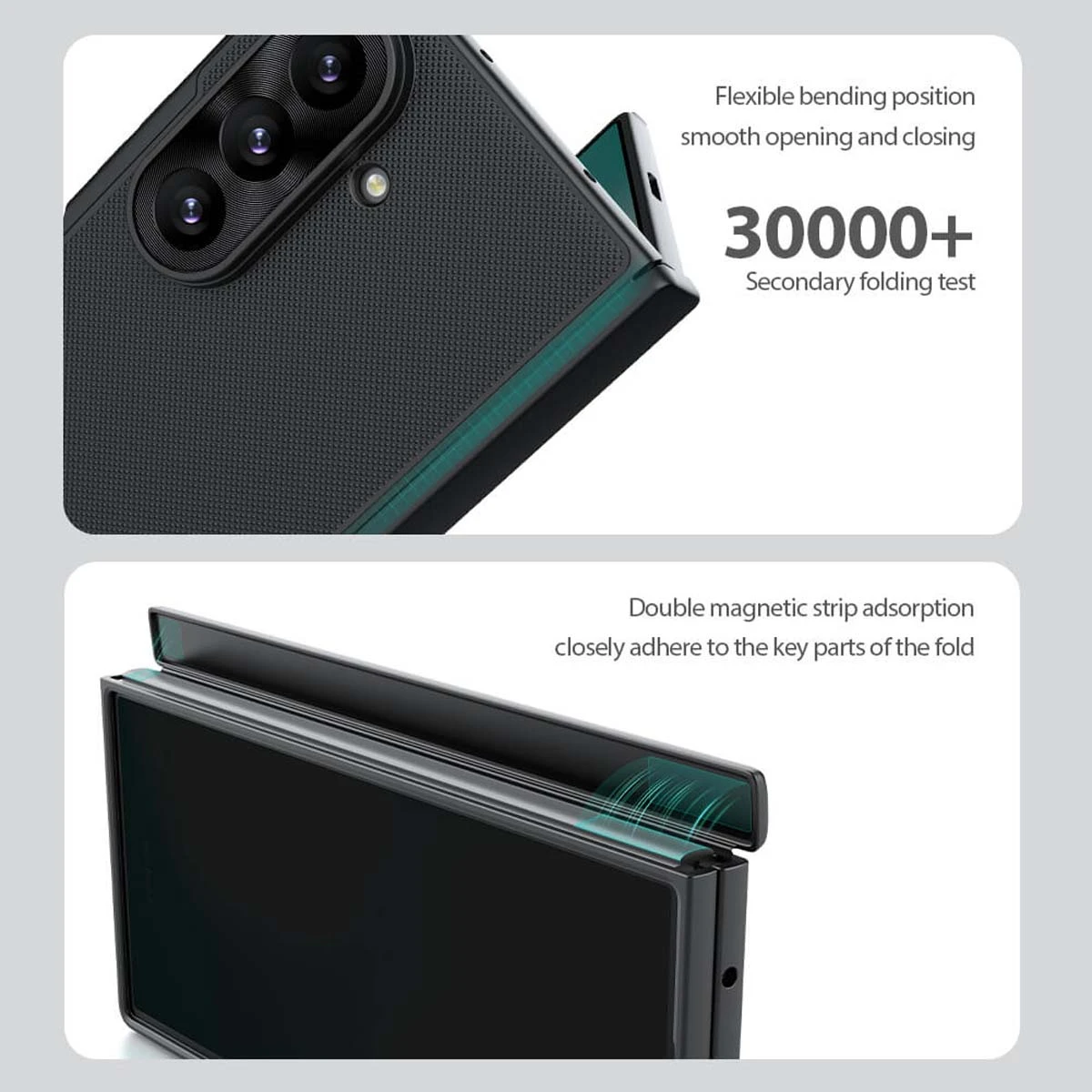 قاب دودی ضدضربه مگنتی Galaxy Z Fold 8 Ultra مارک نیلکین مدل Super Frosted Shield Fold