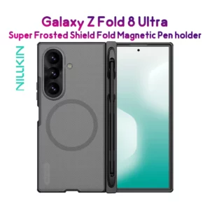 قاب دودی ضدضربه مگنتی قلم دار Galaxy Z Fold 8 Ultra مارک نیلکین مدل Super Frosted Shield Fold