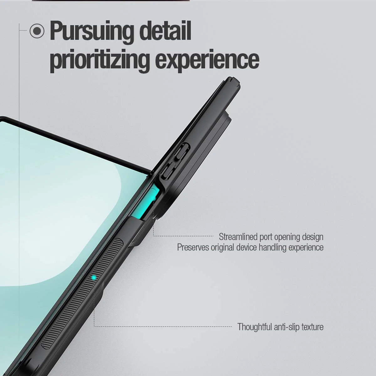قاب دودی ضدضربه مگنتی قلم دار Galaxy Z Fold 8 Ultra مارک نیلکین مدل Super Frosted Shield Fold