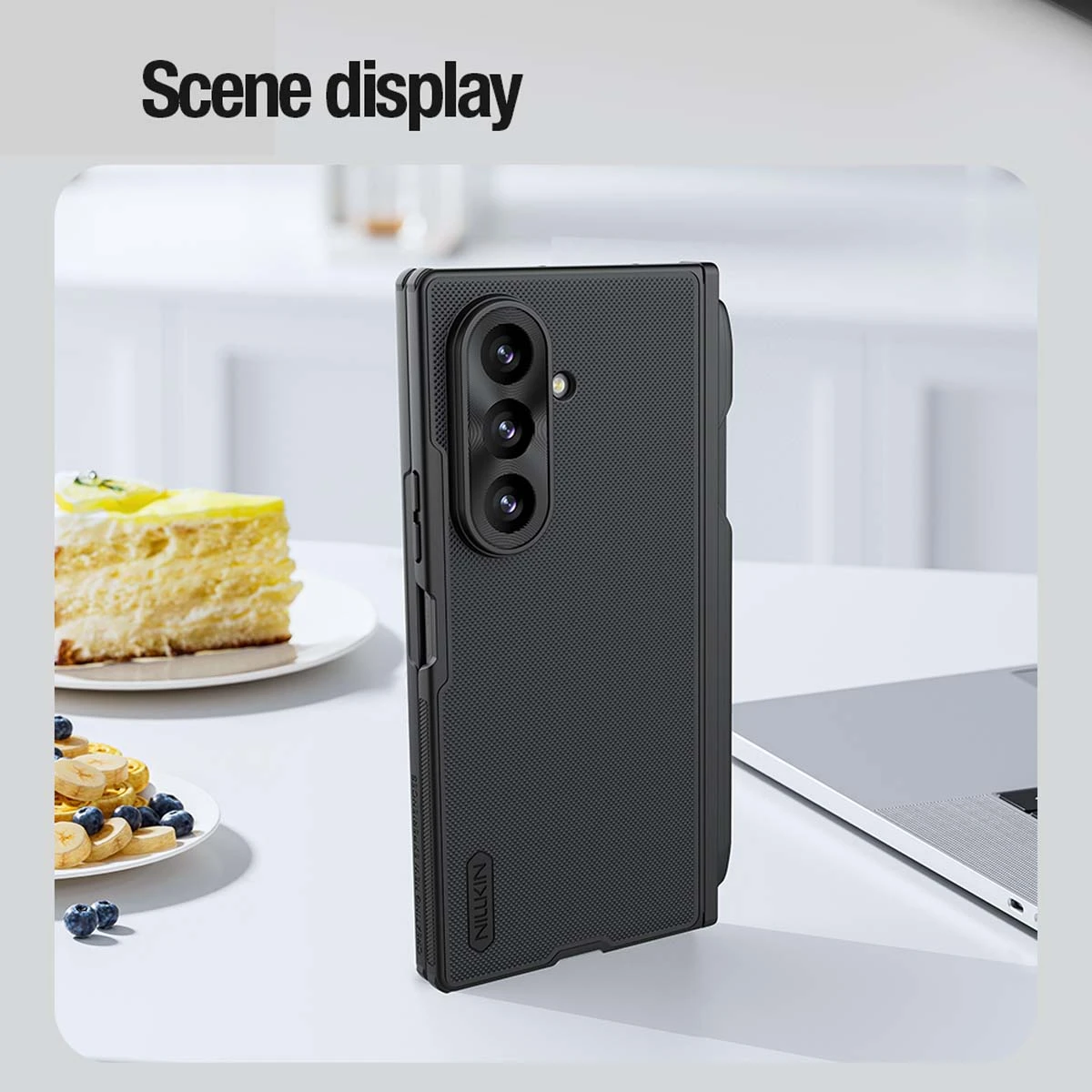 قاب دودی ضدضربه مگنتی قلم دار Galaxy Z Fold 8 Ultra مارک نیلکین مدل Super Frosted Shield Fold