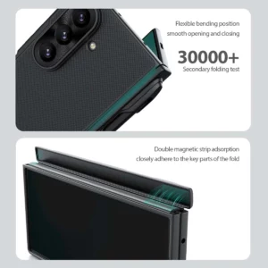 قاب دودی ضدضربه مگنتی قلم دار Galaxy Z Fold 8 Ultra مارک نیلکین مدل Super Frosted Shield Fold