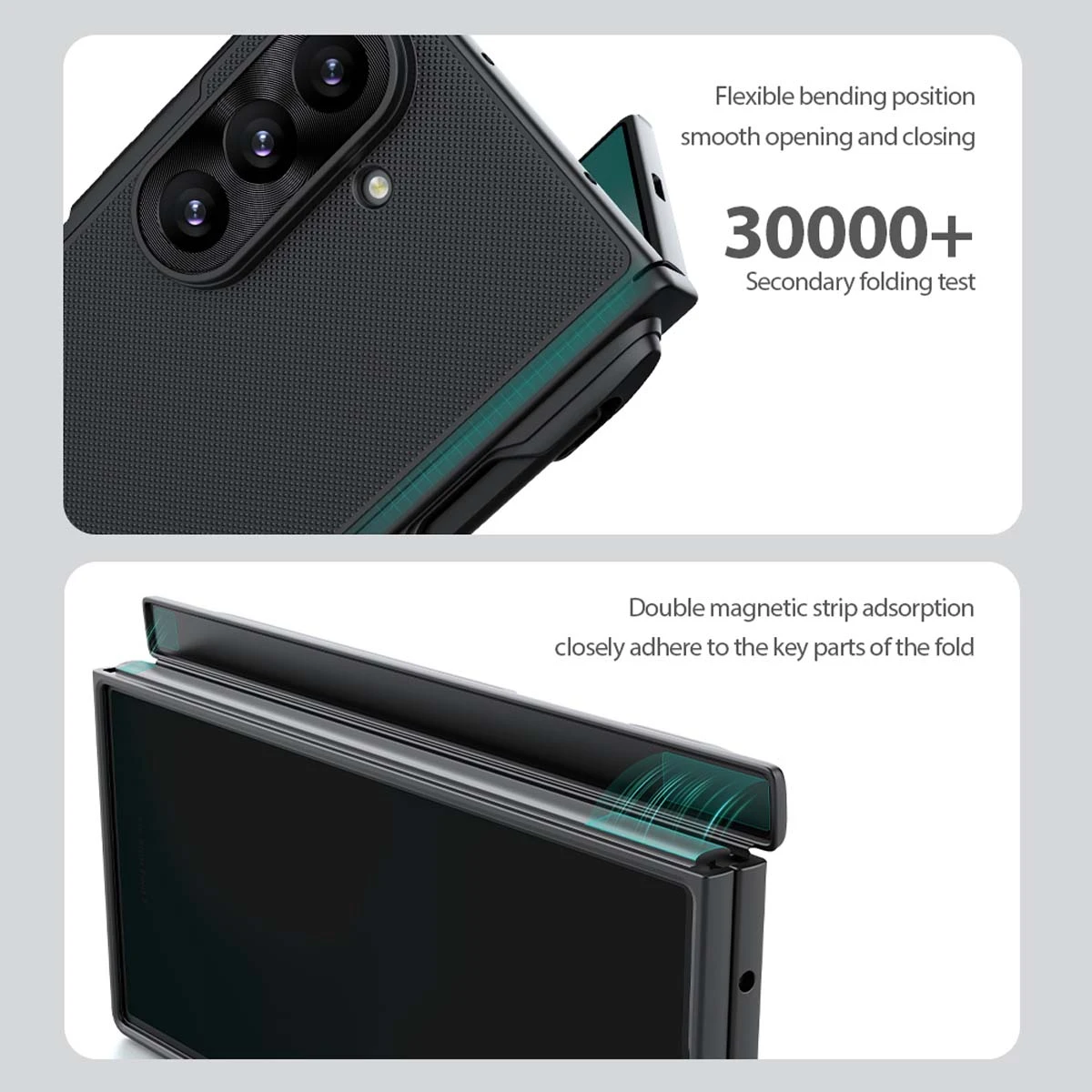 قاب دودی ضدضربه مگنتی قلم دار Galaxy Z Fold 8 Ultra مارک نیلکین مدل Super Frosted Shield Fold