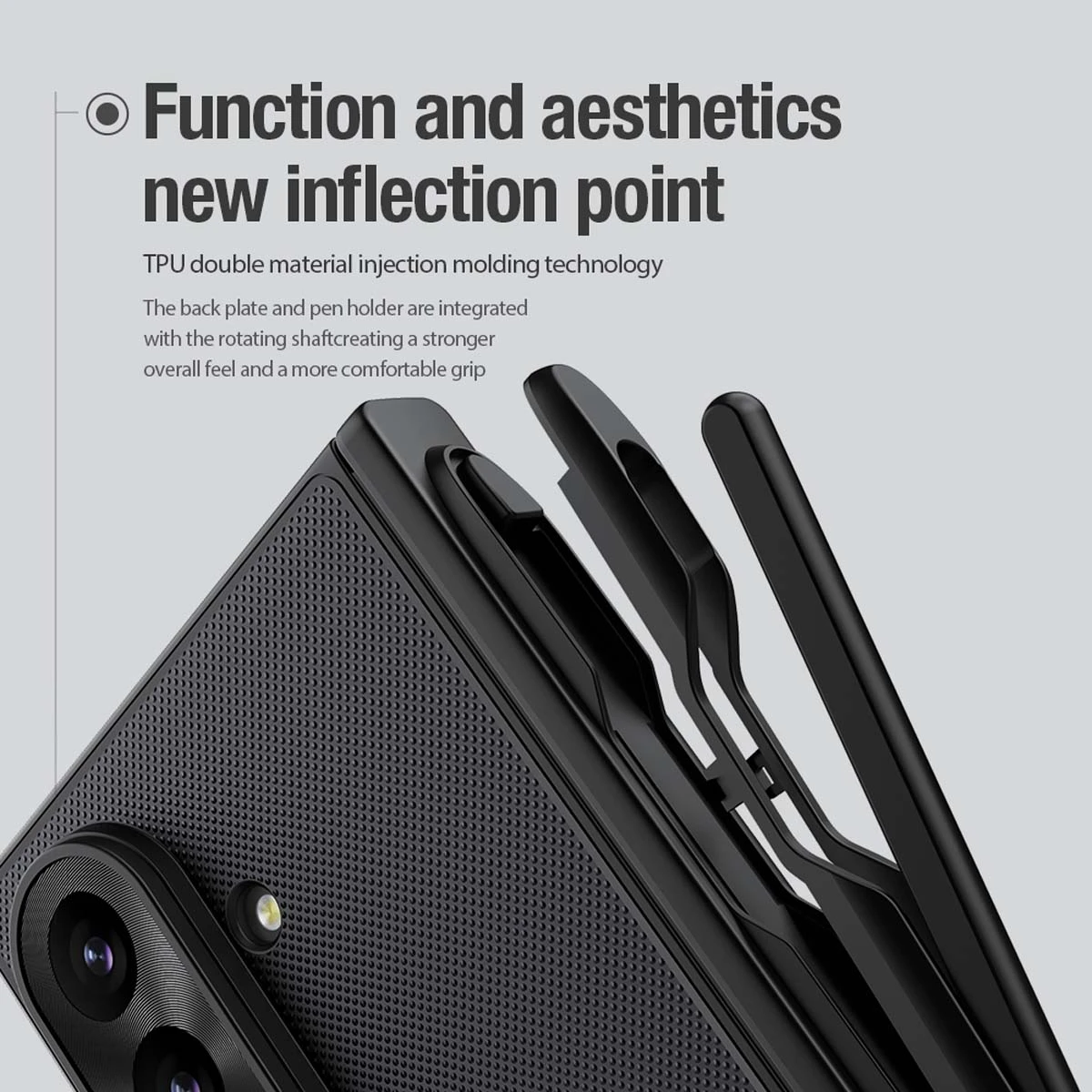 قاب دودی ضدضربه مگنتی قلم دار Galaxy Z Fold 8 Ultra مارک نیلکین مدل Super Frosted Shield Fold