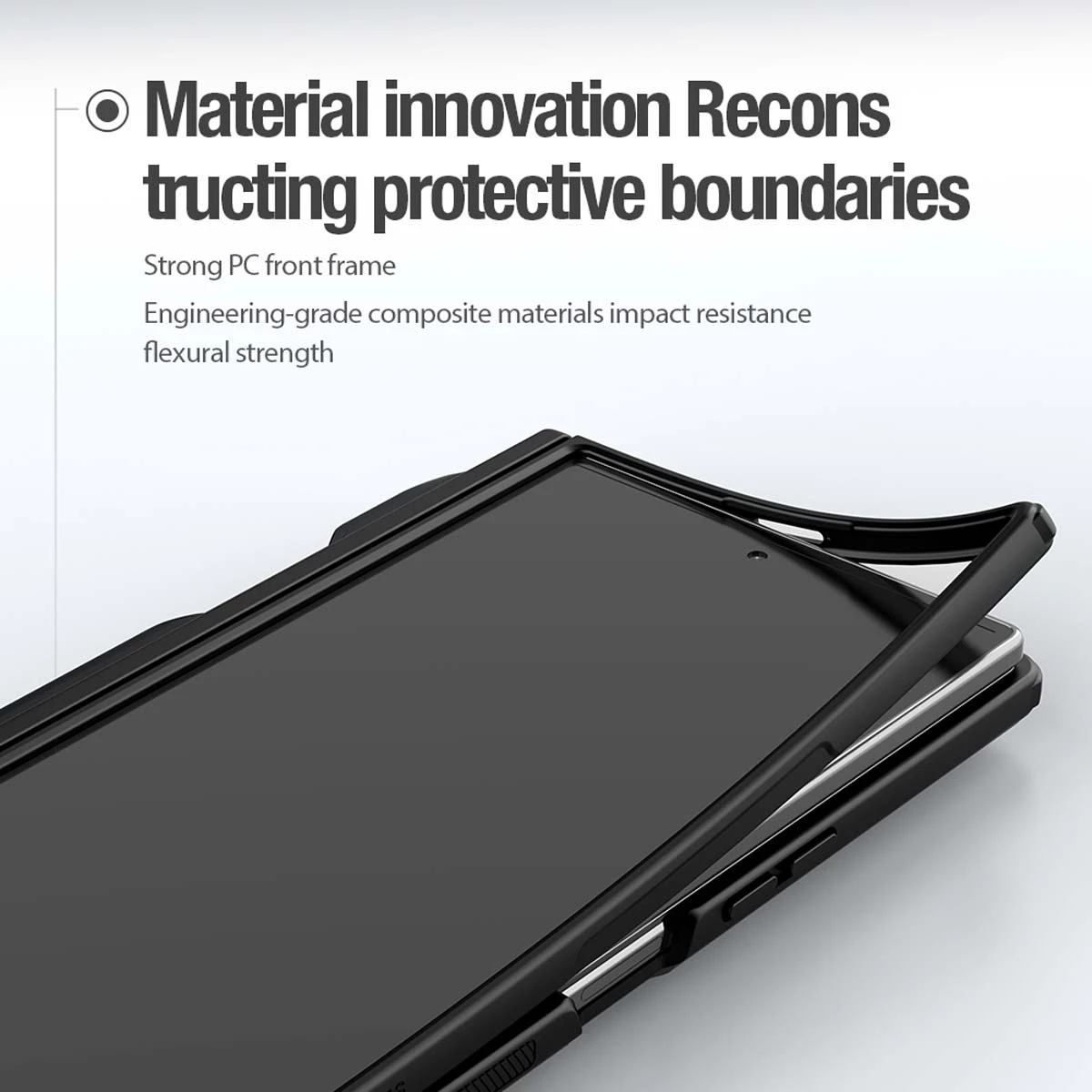 قاب دودی ضدضربه مگنتی قلم دار Galaxy Z Fold 8 Ultra مارک نیلکین مدل Super Frosted Shield Fold