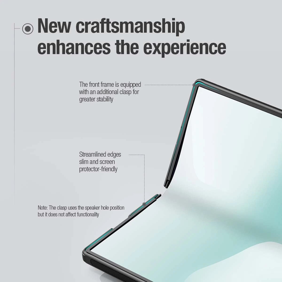 قاب دودی ضدضربه مگنتی قلم دار Galaxy Z Fold 8 Ultra مارک نیلکین مدل Super Frosted Shield Fold