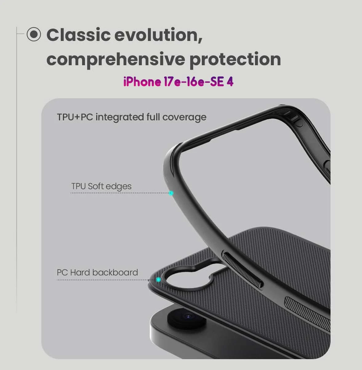 قاب ضدضربه مگنتی iPhone 17e مارک نیلکین مدل Super Frosted Shield Pro Magnetic