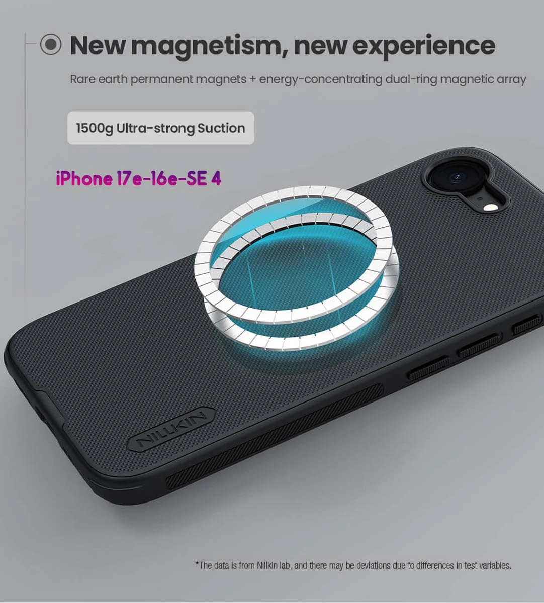 قاب ضدضربه مگنتی iPhone 17e مارک نیلکین مدل Super Frosted Shield Pro Magnetic