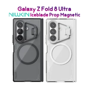 قاب کریستالی کمرا استند شیشه‌ای Galaxy Z Fold 8 Ultra مارک نیلکین مدل Iceblade Prop