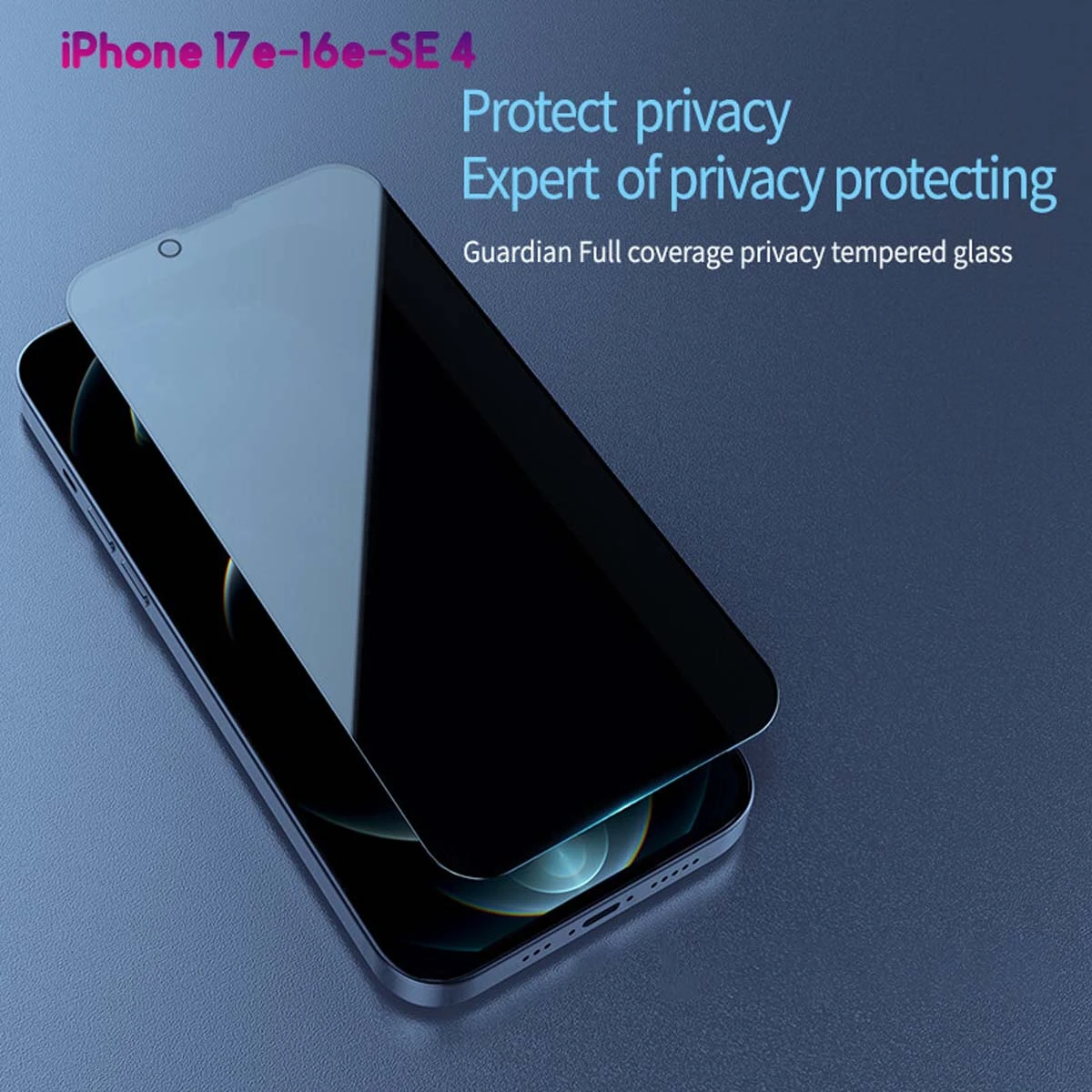 گلس حریم شخصی با ابزار مخصوص نصب iPhone 17e مارک نیلکین مدل Guardian گلس حریم شخصی با ابزار مخصوص نصب iPhone 17e مارک نیلکین مدل Guardian