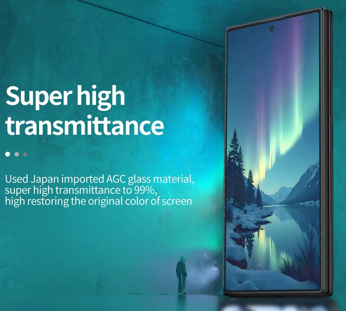 گلس شیشه‌ای Galaxy Z Fold 8 Ultra مارک نیلکین مدل H+Pro برای صفحه نمایش بیرونی