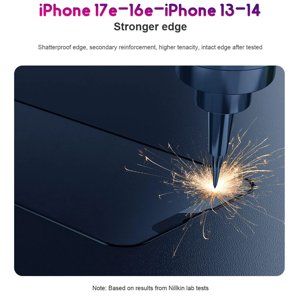 گلس مات تمام صفحه iPhone 17e مارک نیلکین مدل FogMirror Matte با ابزار نصب آسان