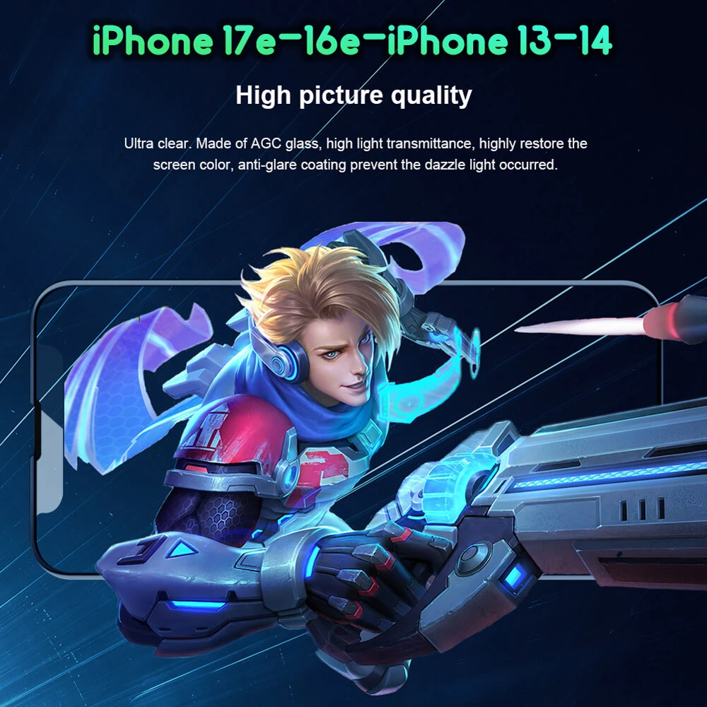 گلس مات تمام صفحه iPhone 17e مارک نیلکین مدل FogMirror Matte با ابزار نصب آسان