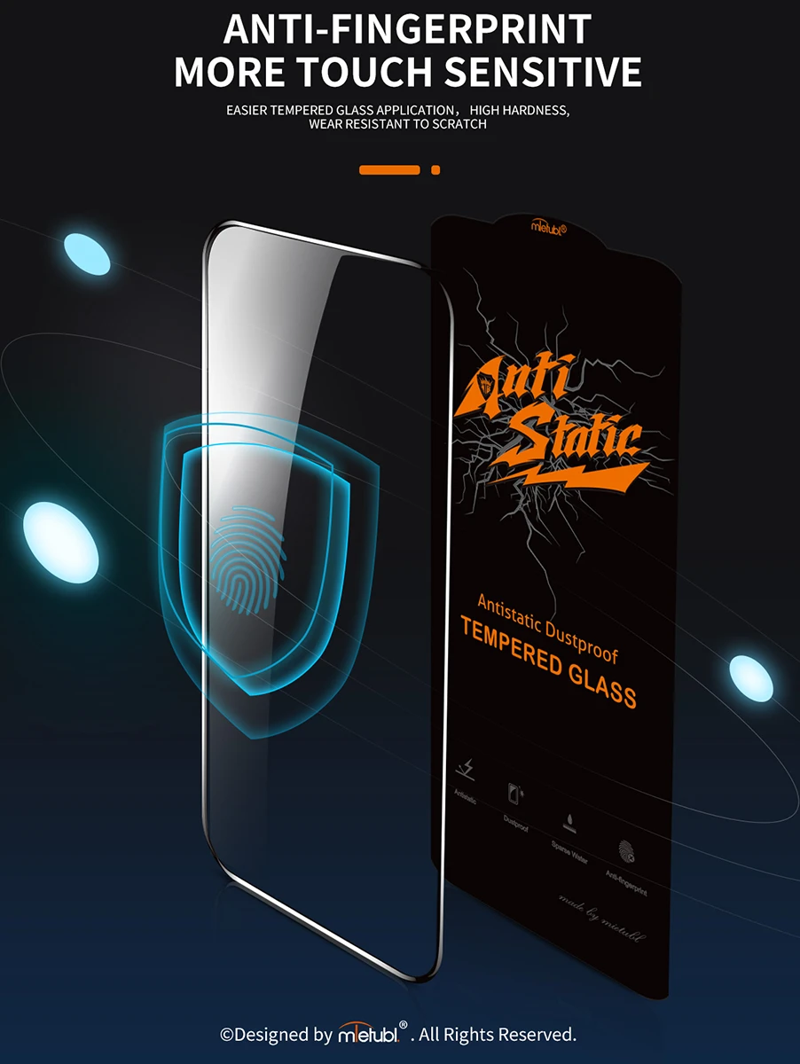 گلس شیشه‌ای Galaxy Z Fold 8 Ultra مدل Anti-Static مارک Mietubl ( برای صفحه نمایش بیرونی )