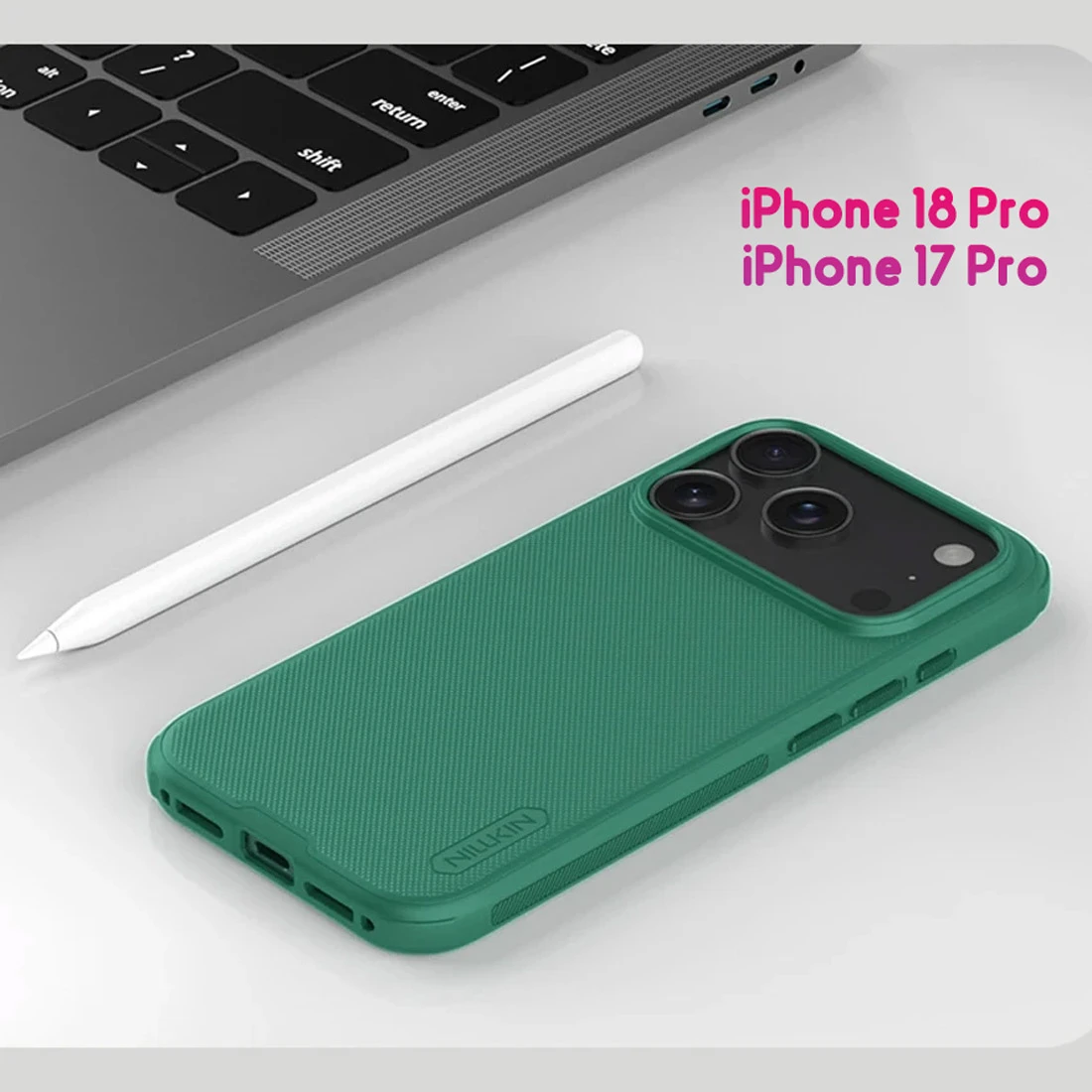 قاب ضدضربه iPhone 18 Pro مارک نیلکین مدل Super Frosted Shield Pro