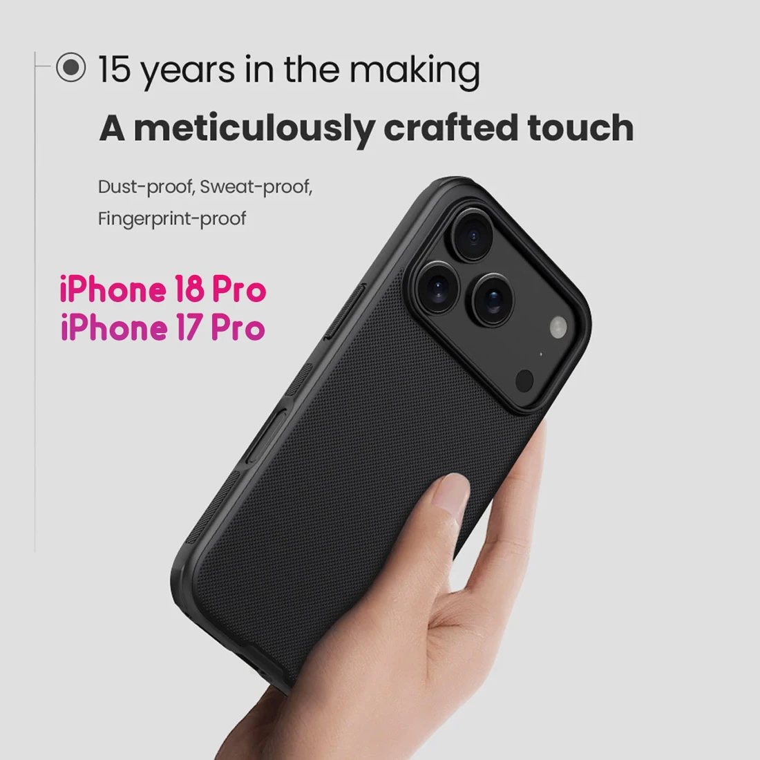قاب ضدضربه iPhone 18 Pro مارک نیلکین مدل Super Frosted Shield Pro