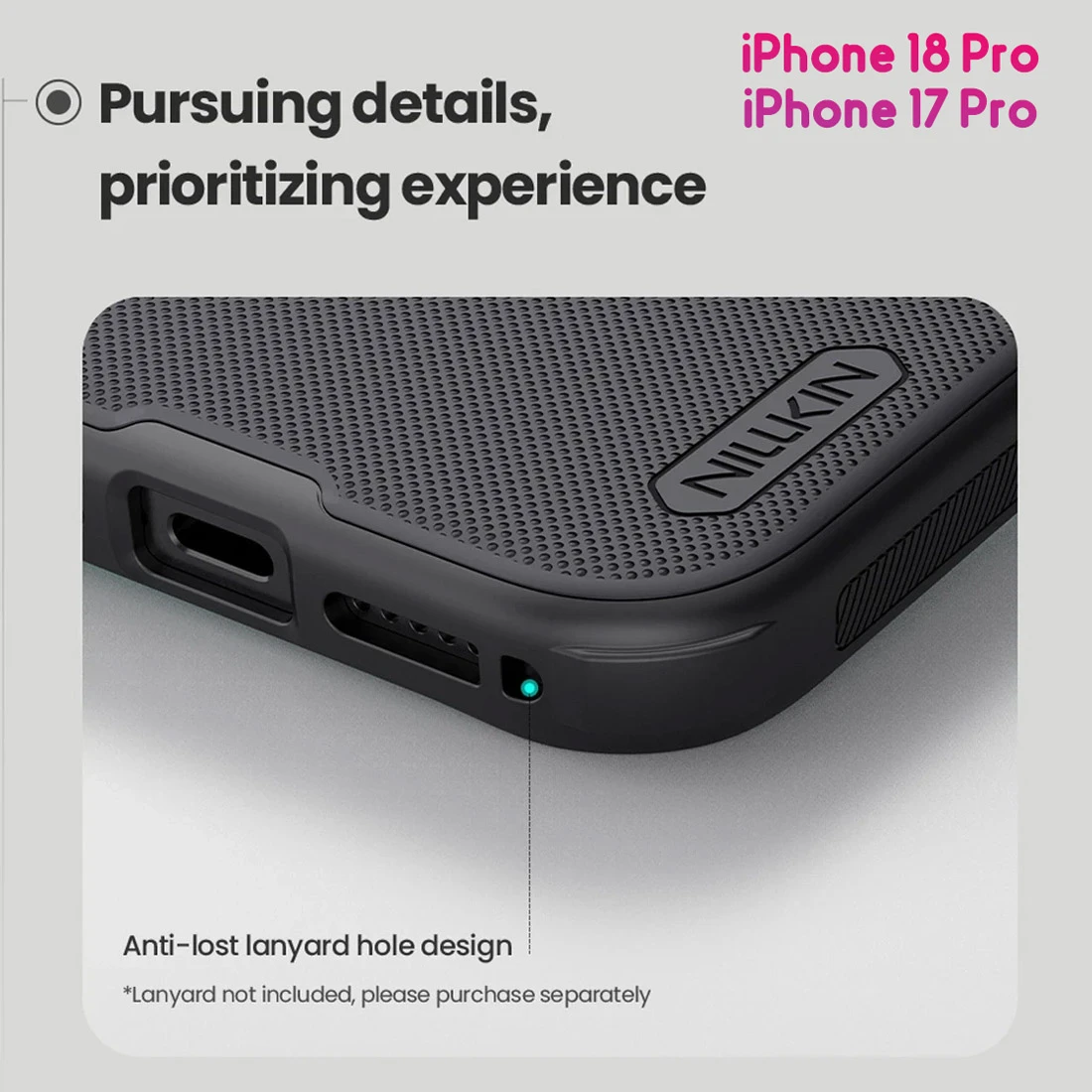قاب ضدضربه iPhone 18 Pro مارک نیلکین مدل Super Frosted Shield Pro