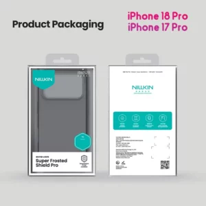 قاب ضدضربه دودی iPhone 18 Pro مارک نیلکین مدل Super Frosted Shield Pro Clear