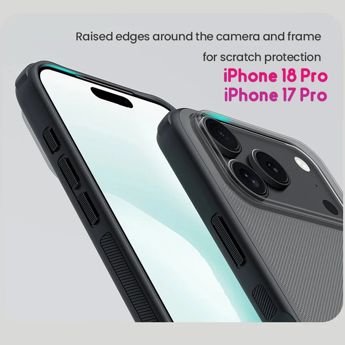 قاب ضدضربه دودی iPhone 18 Pro مارک نیلکین مدل Super Frosted Shield Pro Clear