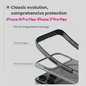 قاب ضدضربه دودی مگنتی iPhone 18 Pro Max مارک نیلکین مدل Super Frosted Shield Pro Clear Magnetic