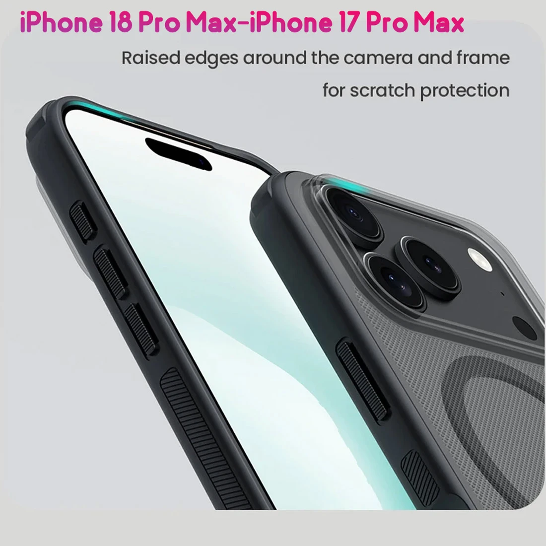 قاب ضدضربه دودی مگنتی iPhone 18 Pro Max مارک نیلکین مدل Super Frosted Shield Pro Clear Magnetic قاب ضدضربه دودی مگنتی iPhone 18 Pro Max مارک نیلکین مدل Super Frosted Shield Pro Clear Magnetic