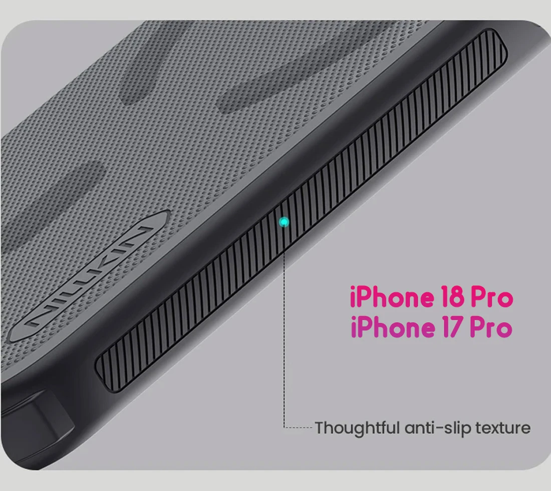 قاب ضدضربه دودی مگنتی iPhone 18 Pro مارک نیلکین مدل Super Frosted Shield Pro Clear Magnetic