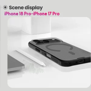 قاب ضدضربه دودی مگنتی iPhone 18 Pro مارک نیلکین مدل Super Frosted Shield Pro Clear Magnetic
