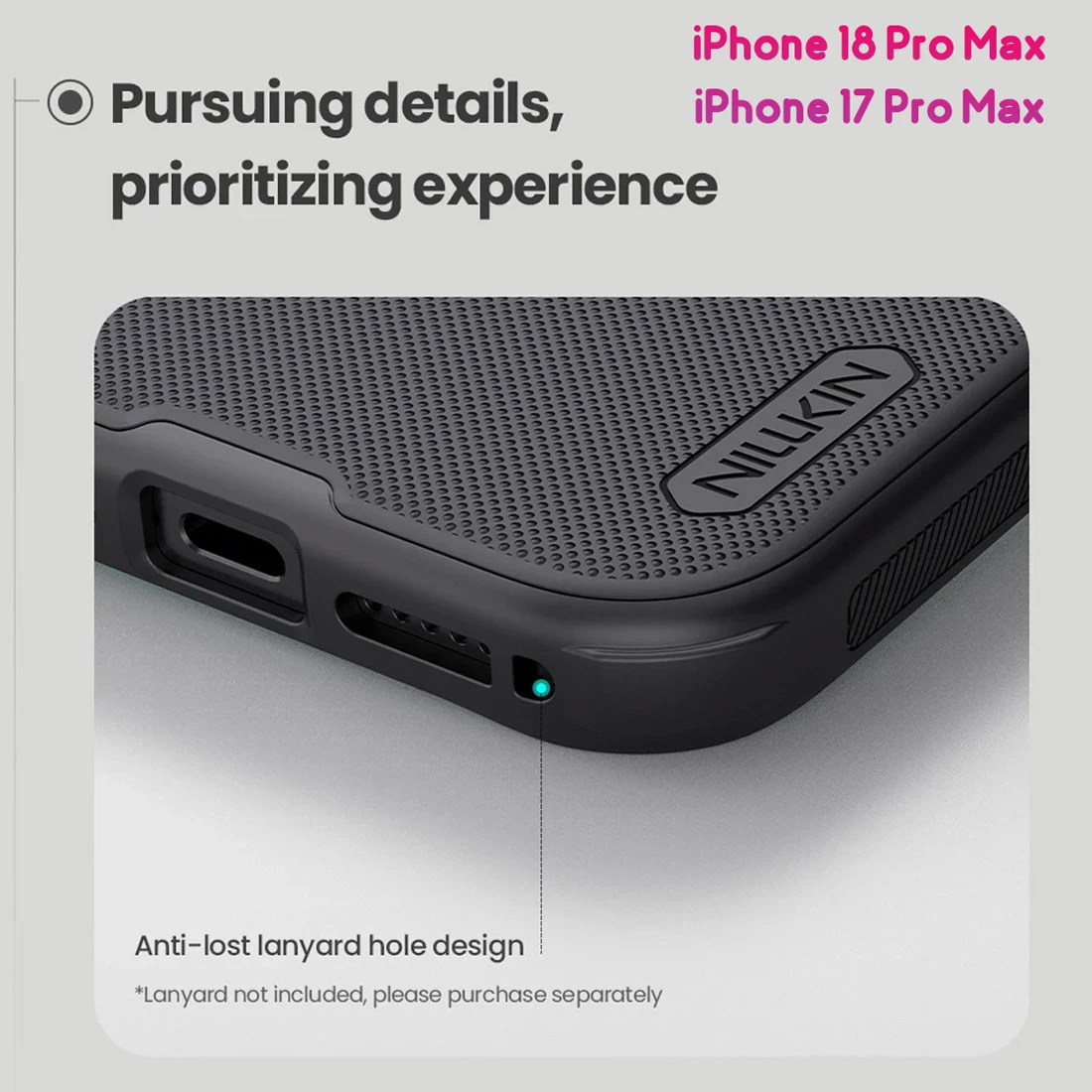 قاب ضدضربه مگنتی iPhone 18 Pro Max مارک نیلکین مدل Super Frosted Shield Pro Magnetic