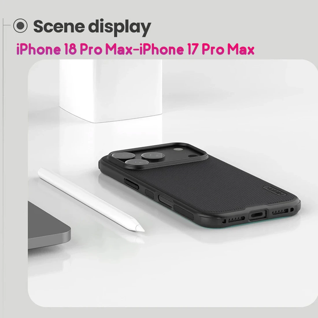 قاب ضدضربه مگنتی iPhone 18 Pro Max مارک نیلکین مدل Super Frosted Shield Pro Magnetic