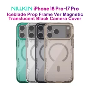 قاب کریستالی مگنتی کمرا استند شیشه‌ای iPhone 18 Pro مارک نیلکین مدل Iceblade Prop Magnetic