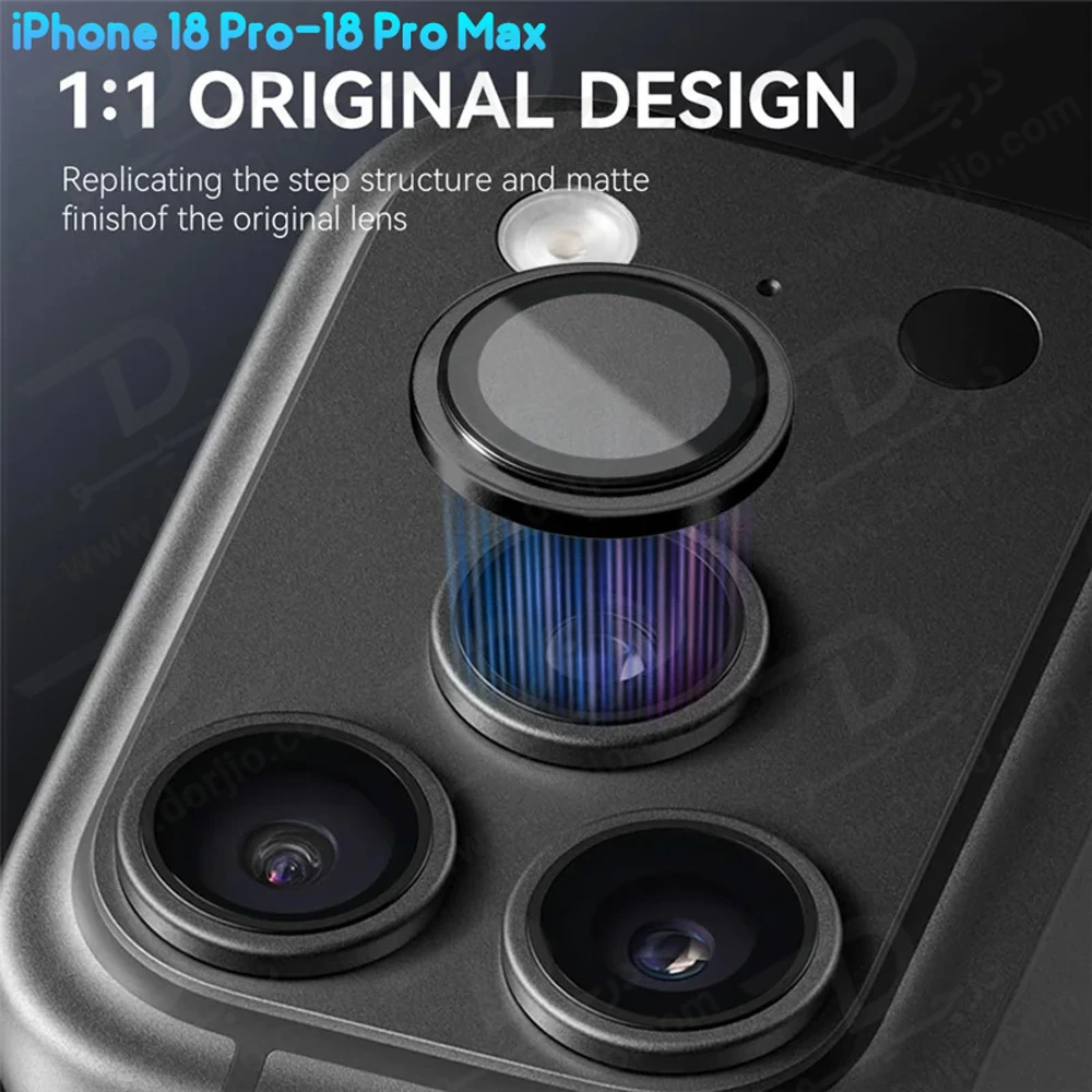محافظ لنز دوربین رینگی فلزی iPhone 18 Pro مارک KUZOOM