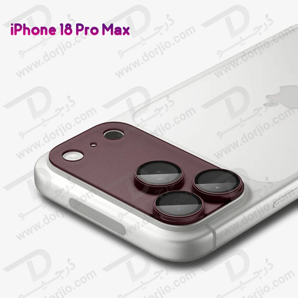 محافظ لنز دوربین فول کاور iPhone 18 Pro Max مارک KUZOOM