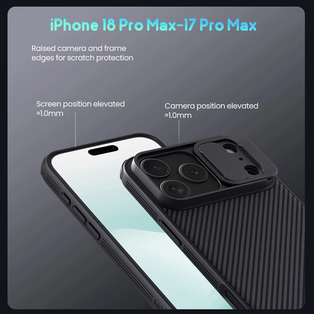 گارد ضدضربه iPhone 18 Pro Max مارک نیلکین مدل Camshield Pro