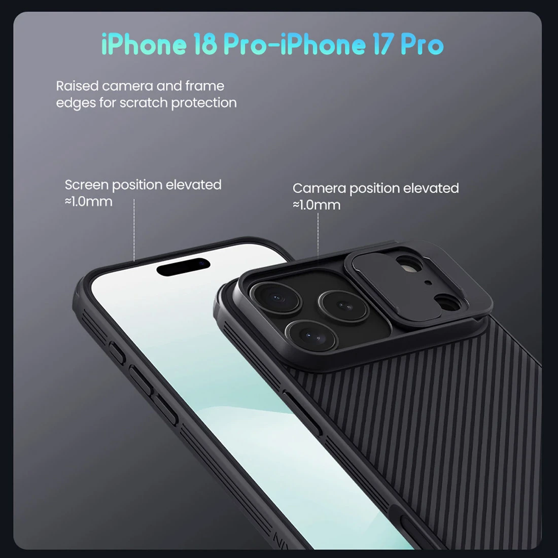 گارد ضدضربه iPhone 18 Pro مارک نیلکین مدل Camshield Pro