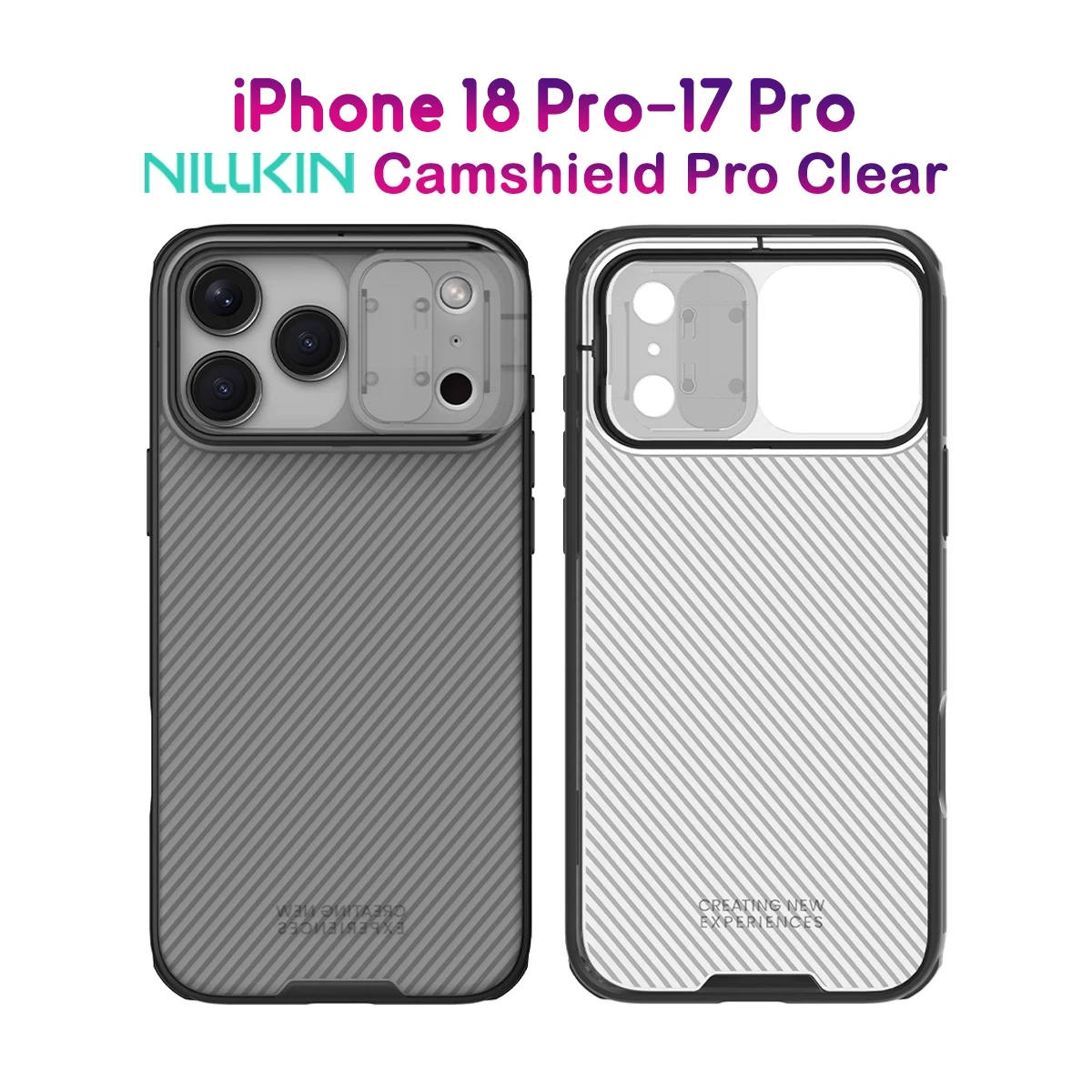گارد ضدضربه دودی iPhone 18 Pro مارک نیلکین مدل Camshield Pro Clear