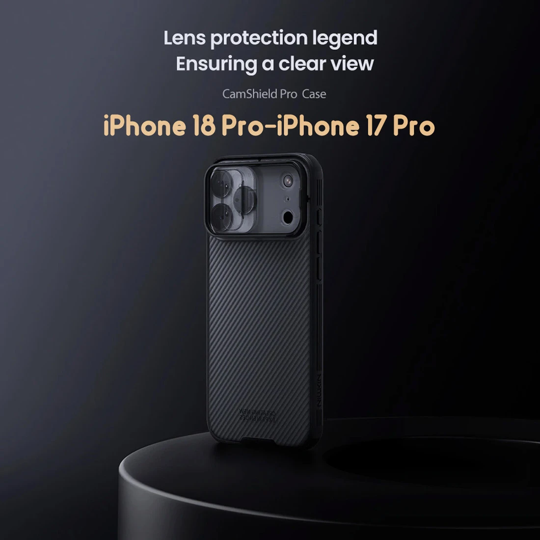 گارد ضدضربه دودی iPhone 18 Pro مارک نیلکین مدل Camshield Pro Clear