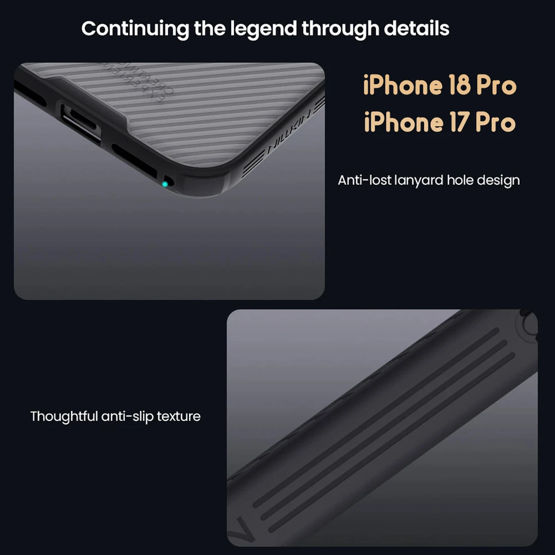 گارد ضدضربه دودی iPhone 18 Pro مارک نیلکین مدل Camshield Pro Clear
