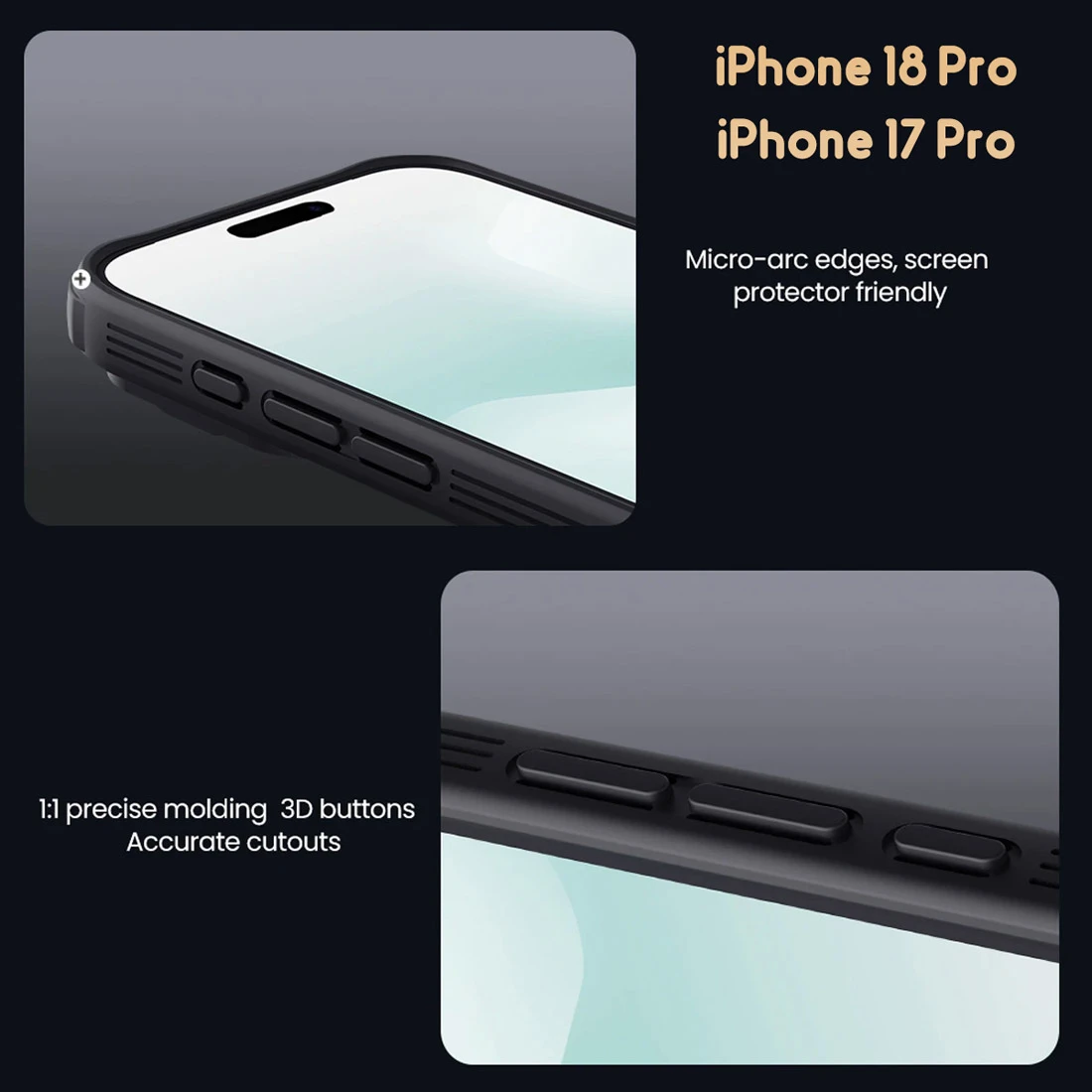 گارد ضدضربه دودی iPhone 18 Pro مارک نیلکین مدل Camshield Pro Clear