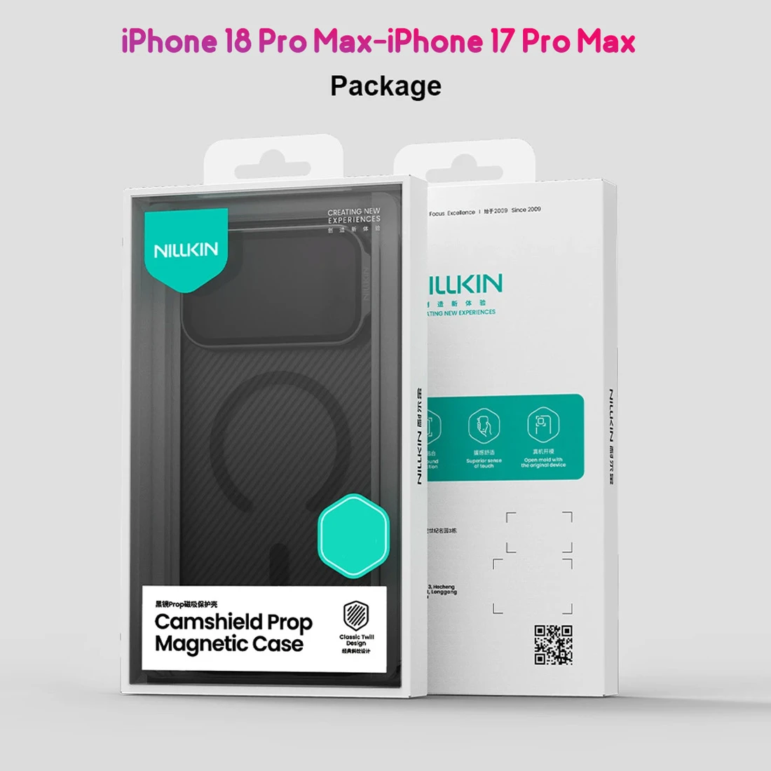 گارد مگنتی دودی کمرا استند iPhone 18 Pro Max مارک نیلکین مدل CamShield Prop Magnetic