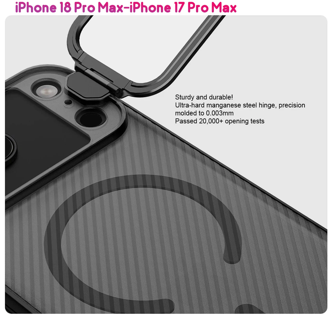گارد مگنتی دودی کمرا استند iPhone 18 Pro Max مارک نیلکین مدل CamShield Prop Magnetic