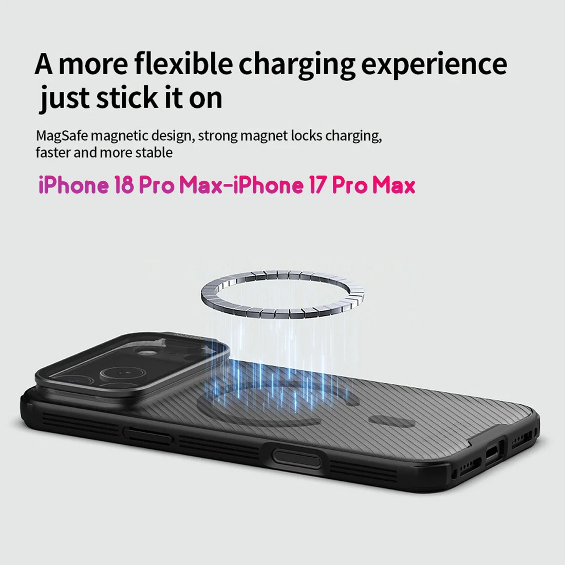 گارد مگنتی دودی کمرا استند iPhone 18 Pro Max مارک نیلکین مدل CamShield Prop Magnetic