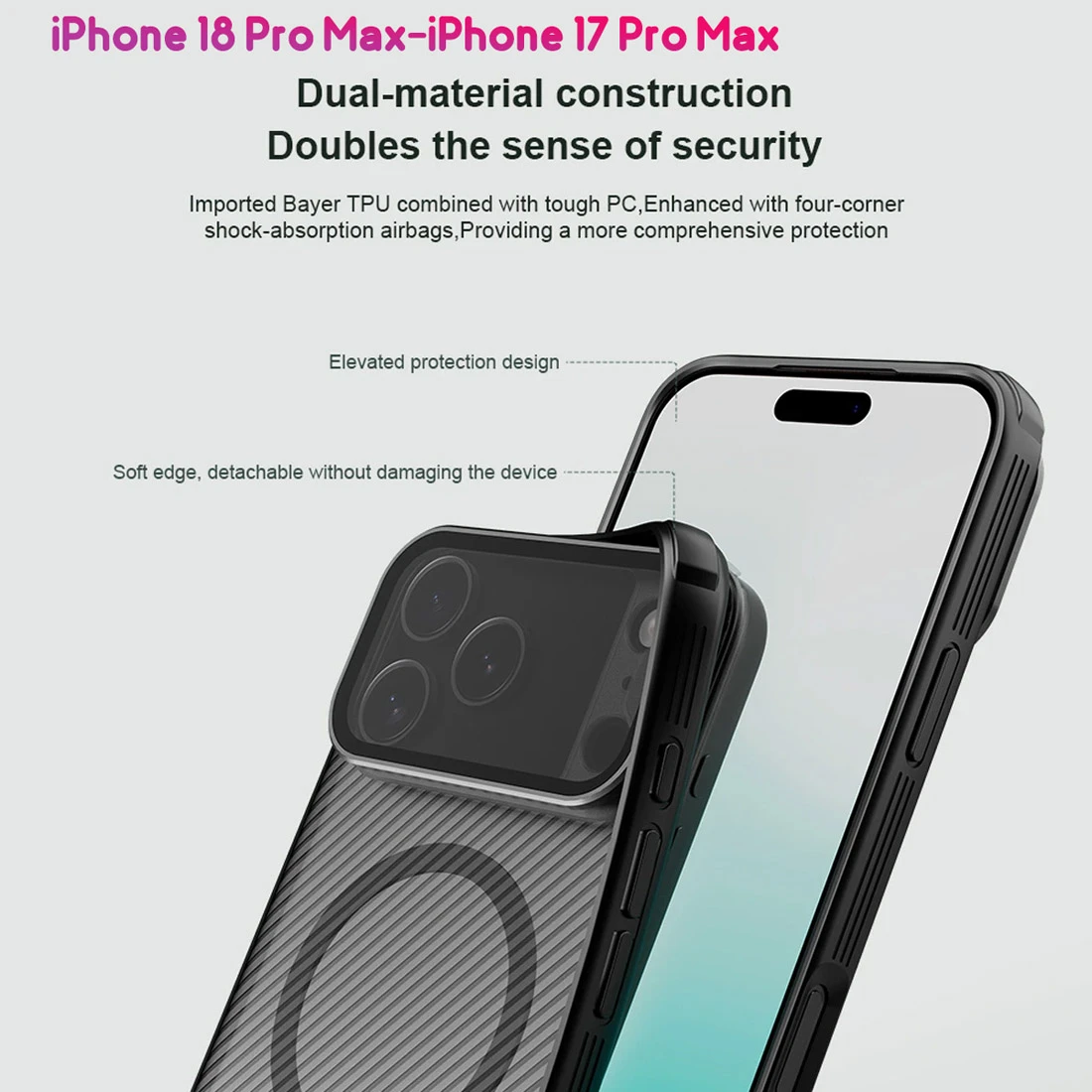 گارد مگنتی دودی کمرا استند iPhone 18 Pro Max مارک نیلکین مدل CamShield Prop Magnetic