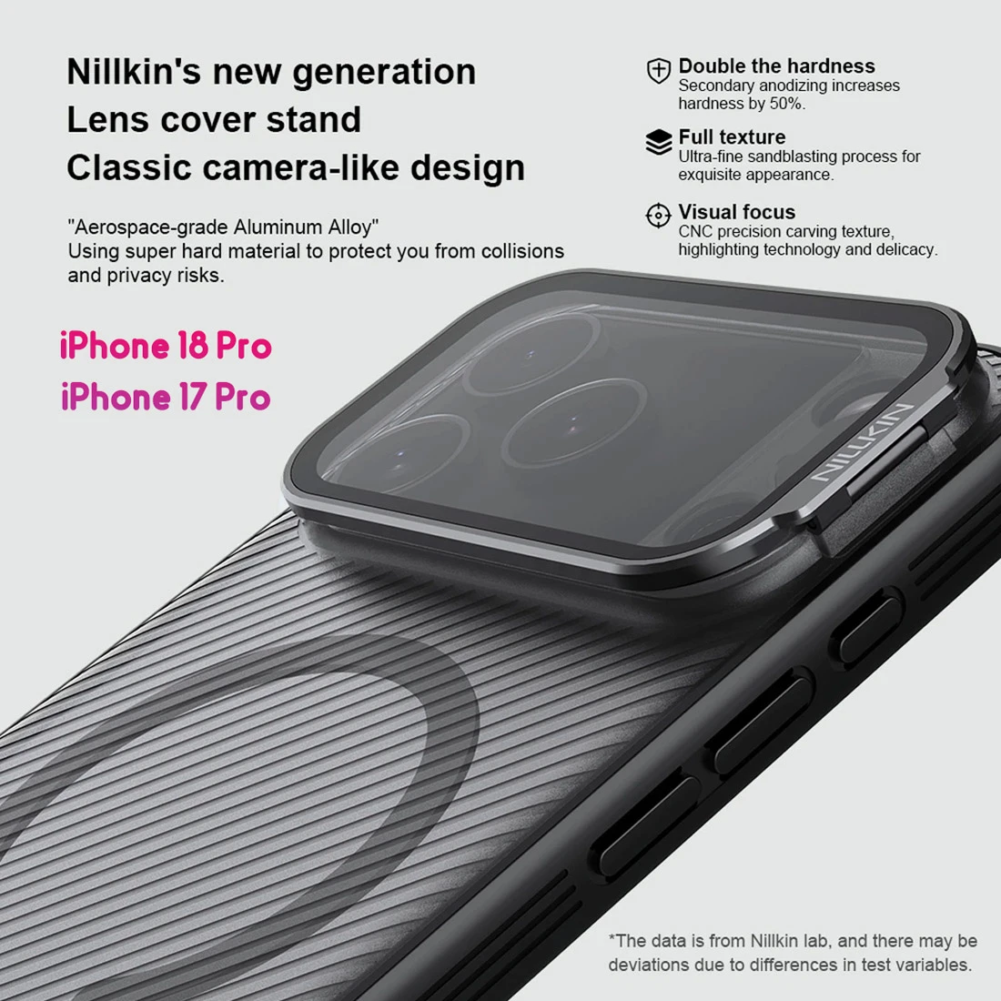 گارد مگنتی دودی کمرا استند iPhone 18 Pro مارک نیلکین مدل CamShield Prop Magnetic