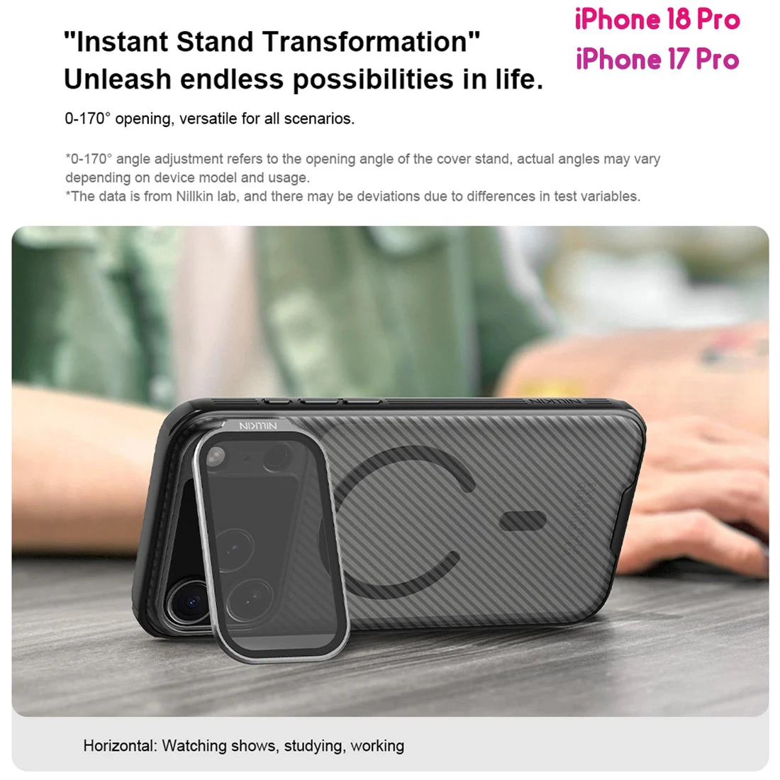 گارد مگنتی دودی کمرا استند iPhone 18 Pro مارک نیلکین مدل CamShield Prop Magnetic